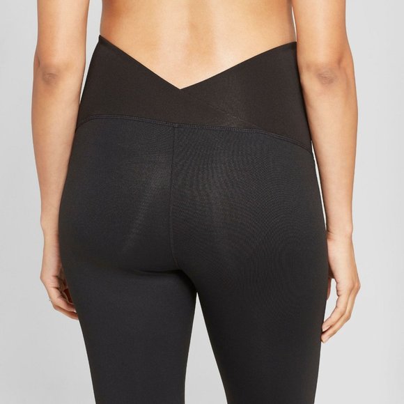 Isabel Maternity Faux Front Leather Active Legging - Picture 3 of 6